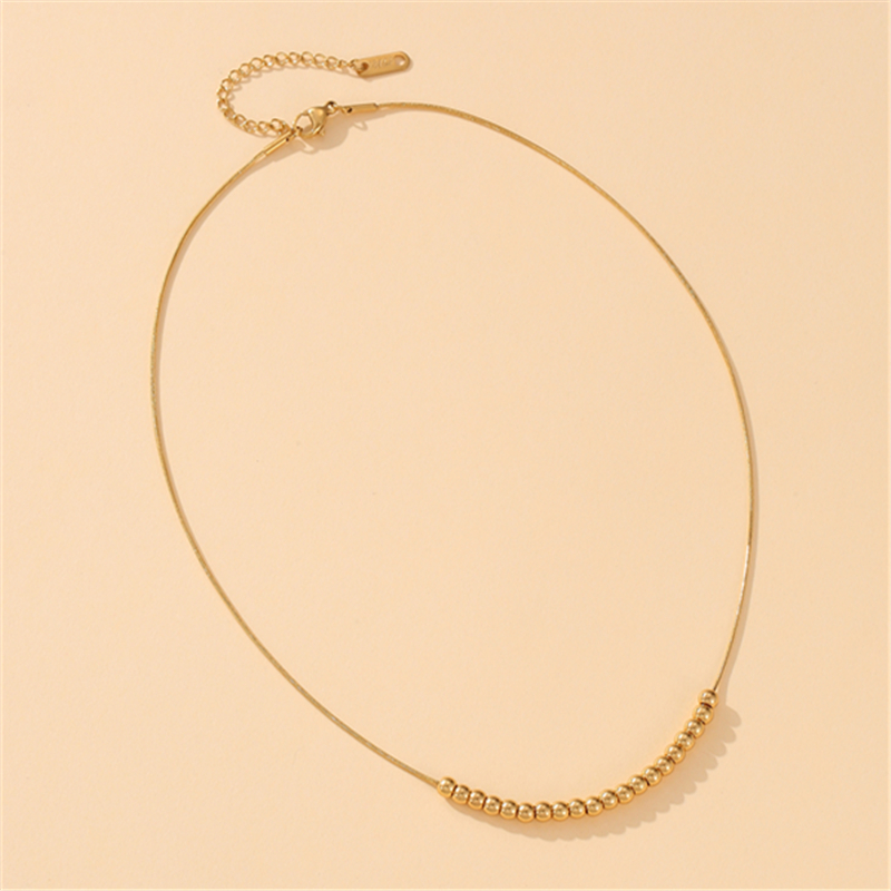 Ig Style Solid Color Titanium Steel Necklace display picture 5