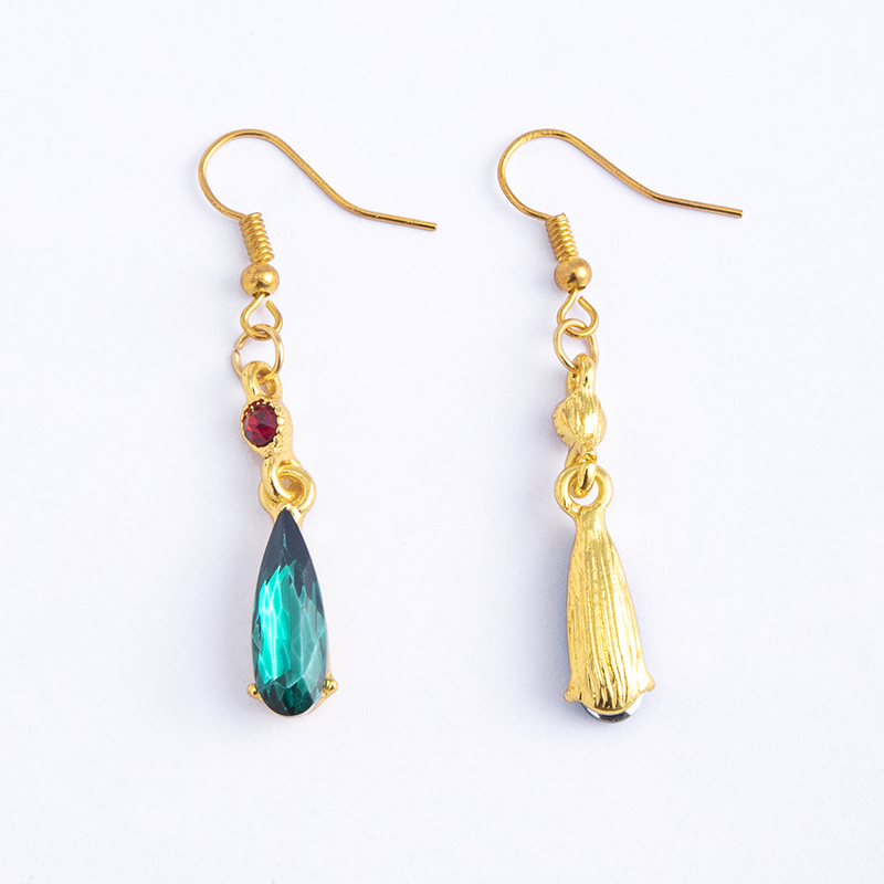 1 Pair Retro Japanese Style French Style Water Droplets Inlay Alloy Artificial Gemstones Ear Hook display picture 6