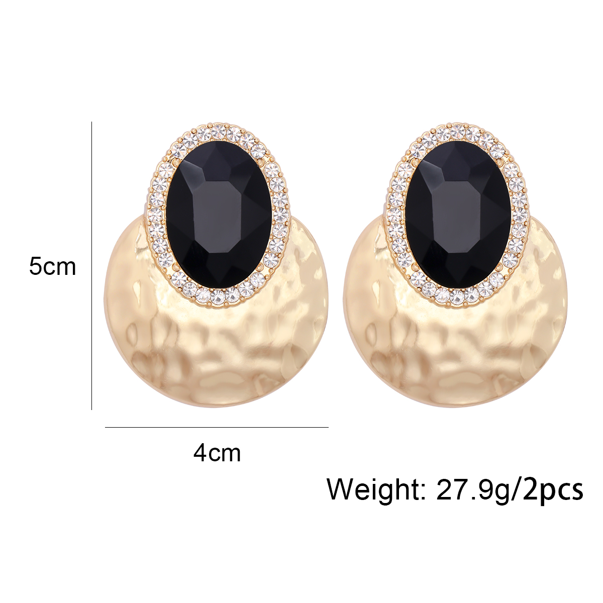 Elegante Retro Oval Aleación Enchapado Embutido Diamante Artificial Mujeres Pendientes display picture 1