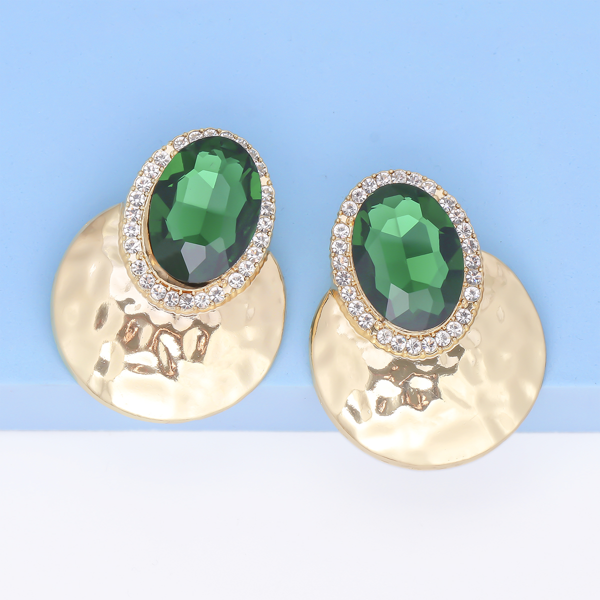 Elegant Retro Oval Alloy Plating Inlay Artificial Diamond Women's Ear Studs display picture 14