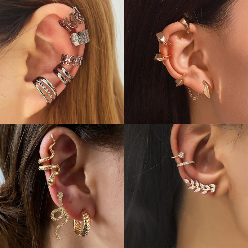 Lady Streetwear Shiny Animal Metal Copper Plating Inlay Rhinestones Pearl Zircon 18k Gold Plated Gold Plated Silver Plated Women's Ear Clips Ear Studs display picture 5