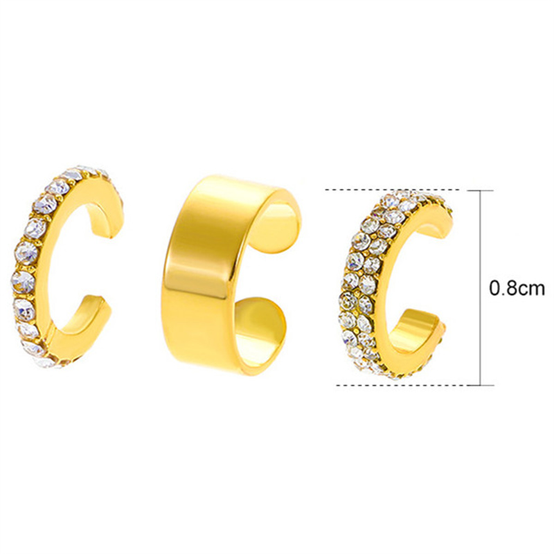 Lady Streetwear Shiny Animal Metal Copper Plating Inlay Rhinestones Pearl Zircon 18k Gold Plated Gold Plated Silver Plated Women's Ear Clips Ear Studs display picture 10