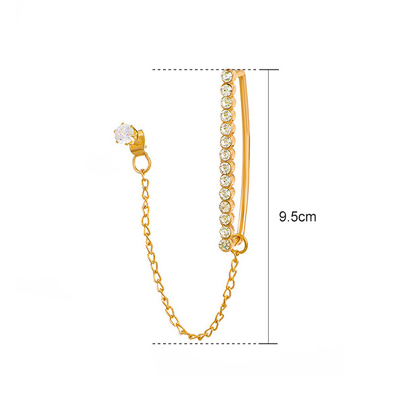 Lady Streetwear Shiny Animal Metal Copper Plating Inlay Rhinestones Pearl Zircon 18k Gold Plated Gold Plated Silver Plated Women's Ear Clips Ear Studs display picture 13