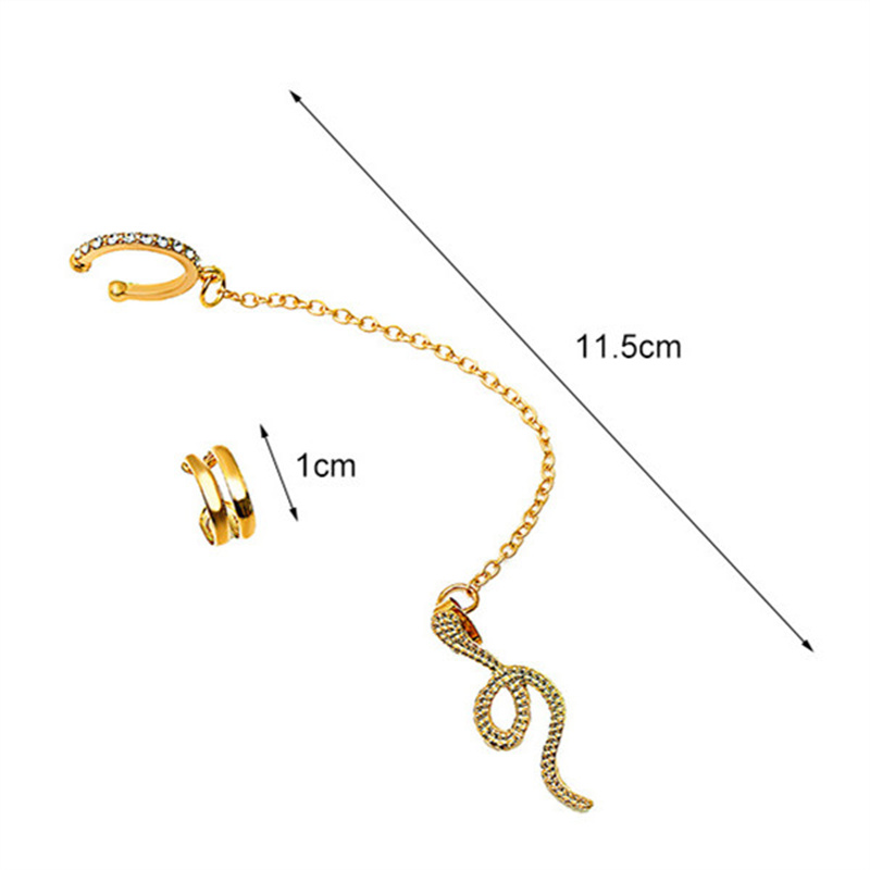 Lady Streetwear Shiny Animal Metal Copper Plating Inlay Rhinestones Pearl Zircon 18k Gold Plated Gold Plated Silver Plated Women's Ear Clips Ear Studs display picture 14