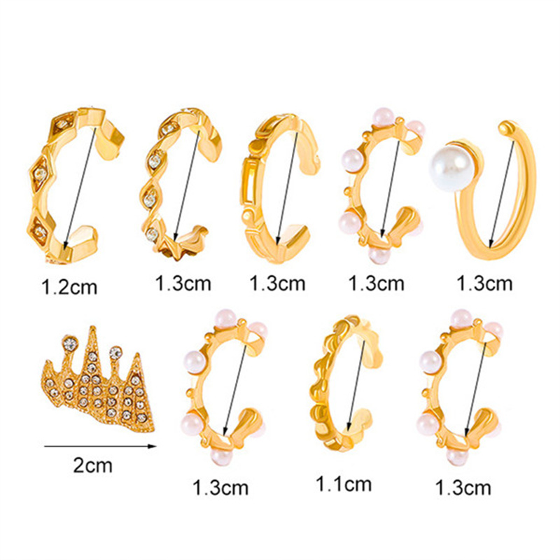 Lady Streetwear Shiny Animal Metal Copper Plating Inlay Rhinestones Pearl Zircon 18k Gold Plated Gold Plated Silver Plated Women's Ear Clips Ear Studs display picture 21