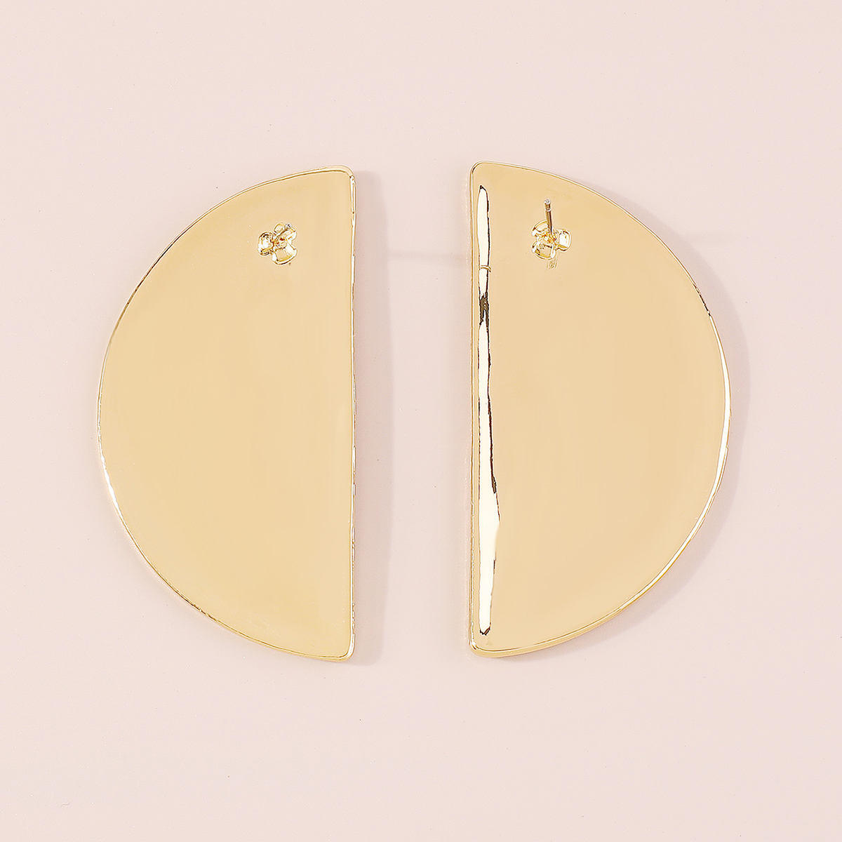 1 Pair Vintage Style Exaggerated Simple Style Semicircle Plating Copper Ear Studs display picture 9