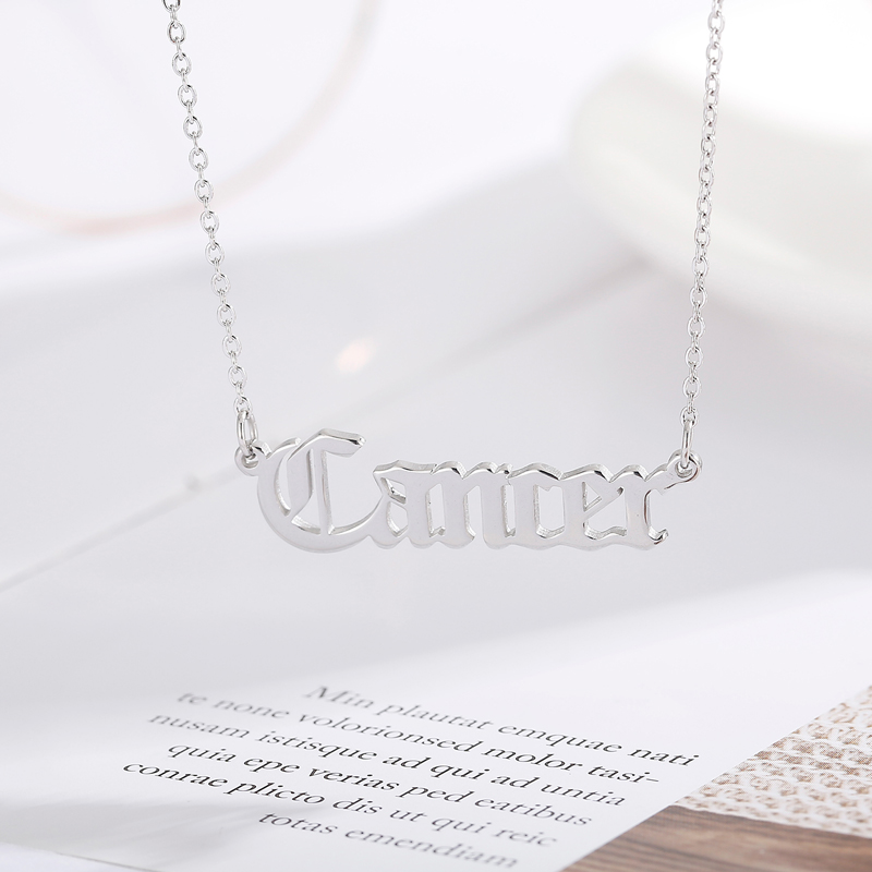 Simple Style Constellation Titanium Steel Plating Pendant Necklace display picture 3