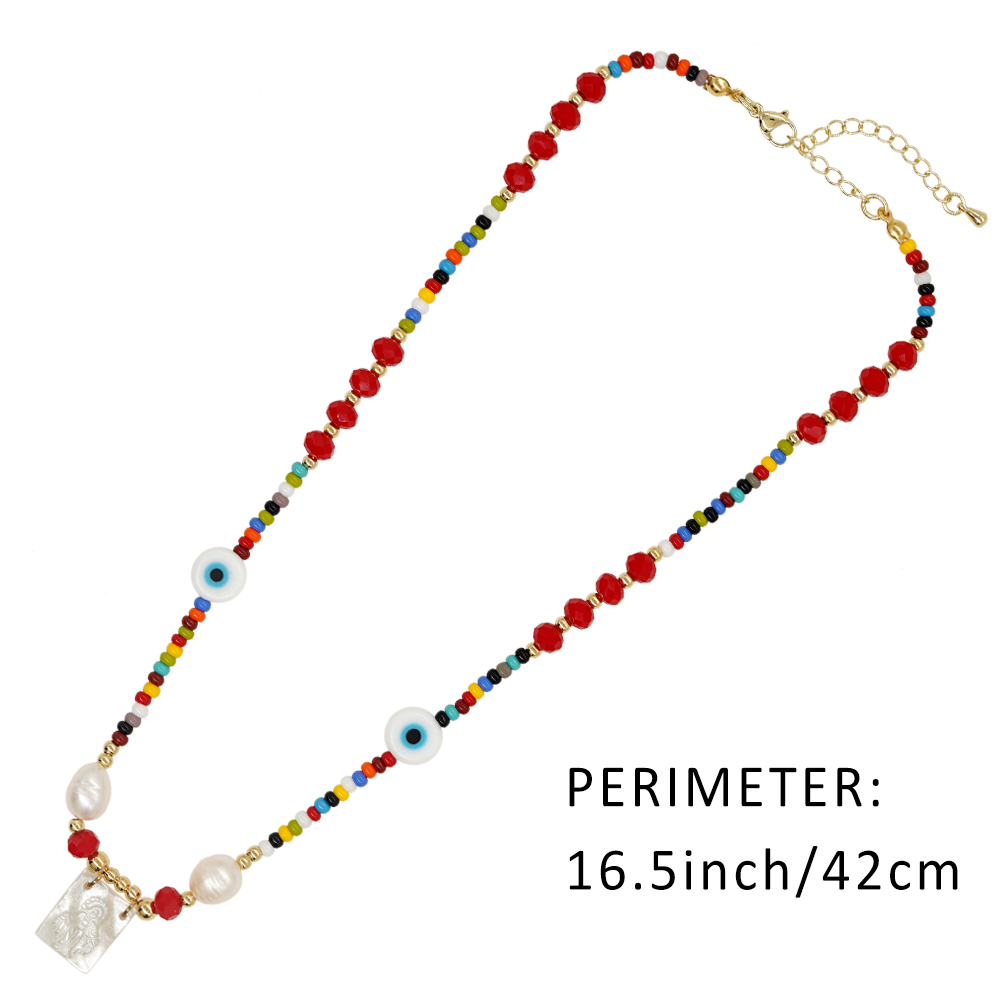 Elegant Lady Buddha Letter Alloy Freshwater Pearl Glass Beaded Women's Necklace display picture 11