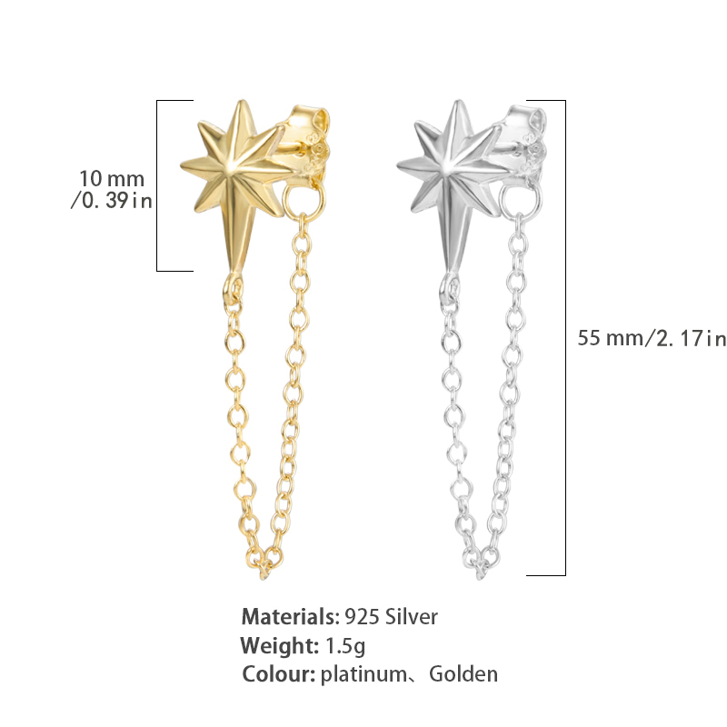 1 Piece Simple Style Classic Style Flower Snake Lightning Plating Inlay Sterling Silver Zircon 18k Gold Plated White Gold Plated Drop Earrings display picture 4