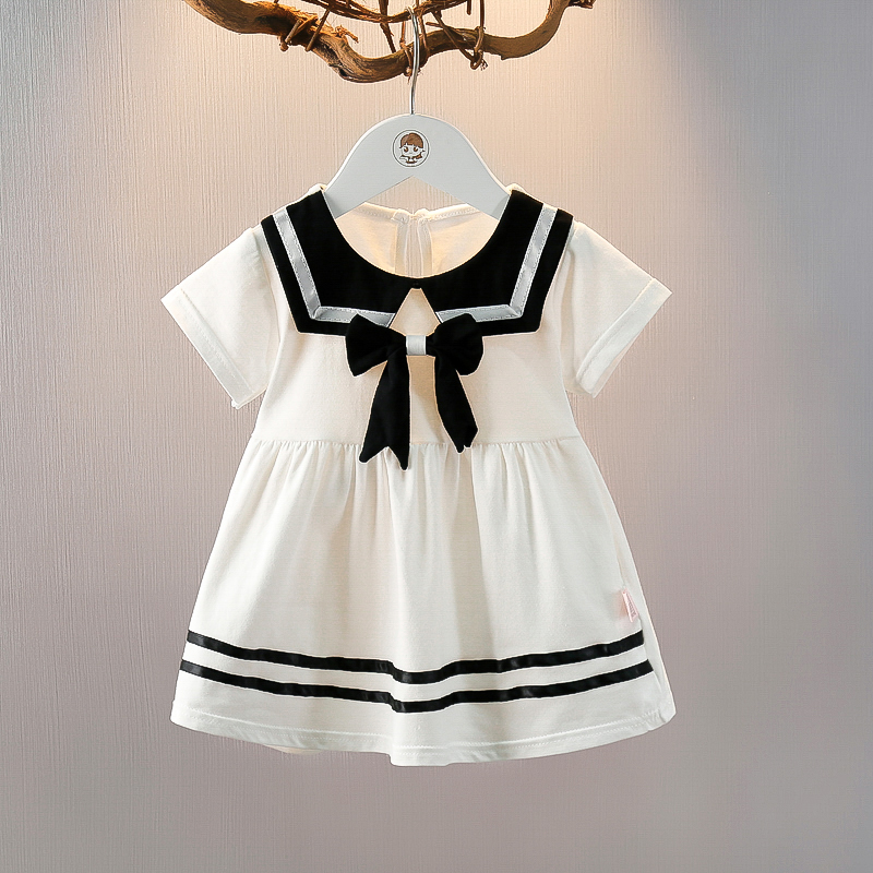 Preppy Style Color Block Cotton Girls Dresses display picture 1