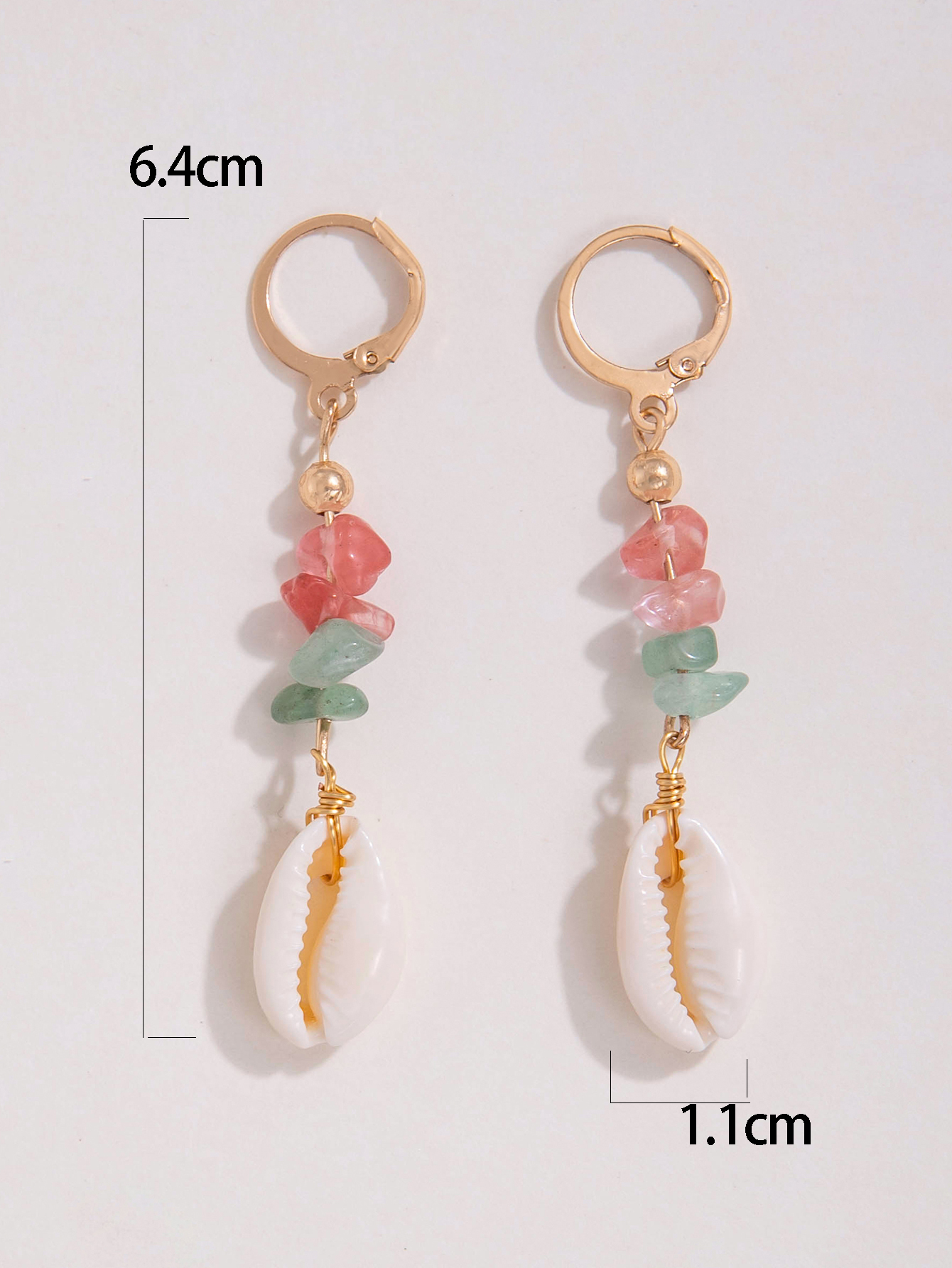1 Pair Beach Shell Inlay Alloy Shell Drop Earrings display picture 1