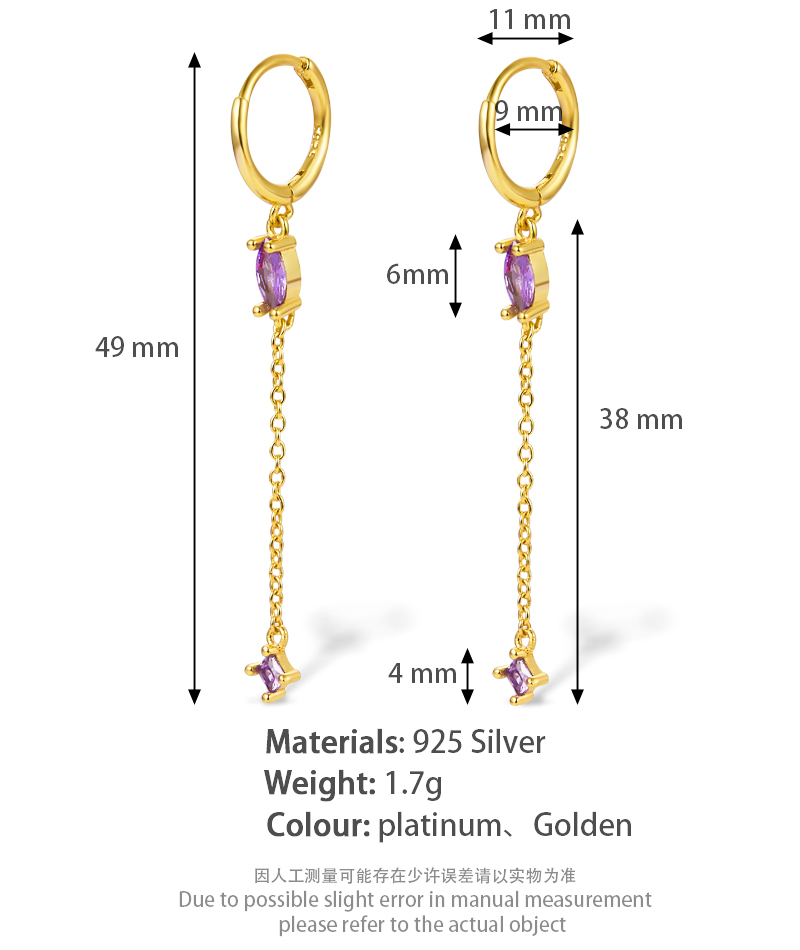 1 Pair Elegant Luxurious Shiny Water Droplets Tassel Plating Inlay Sterling Silver Turquoise Zircon 18k Gold Plated White Gold Plated Drop Earrings display picture 1