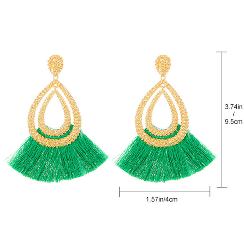 1 Pair Vintage Style Streetwear Sector Water Droplets Flower Tassel Inlay Metal Copper Pearl 18k Gold Plated Gold Plated Drop Earrings display picture 12