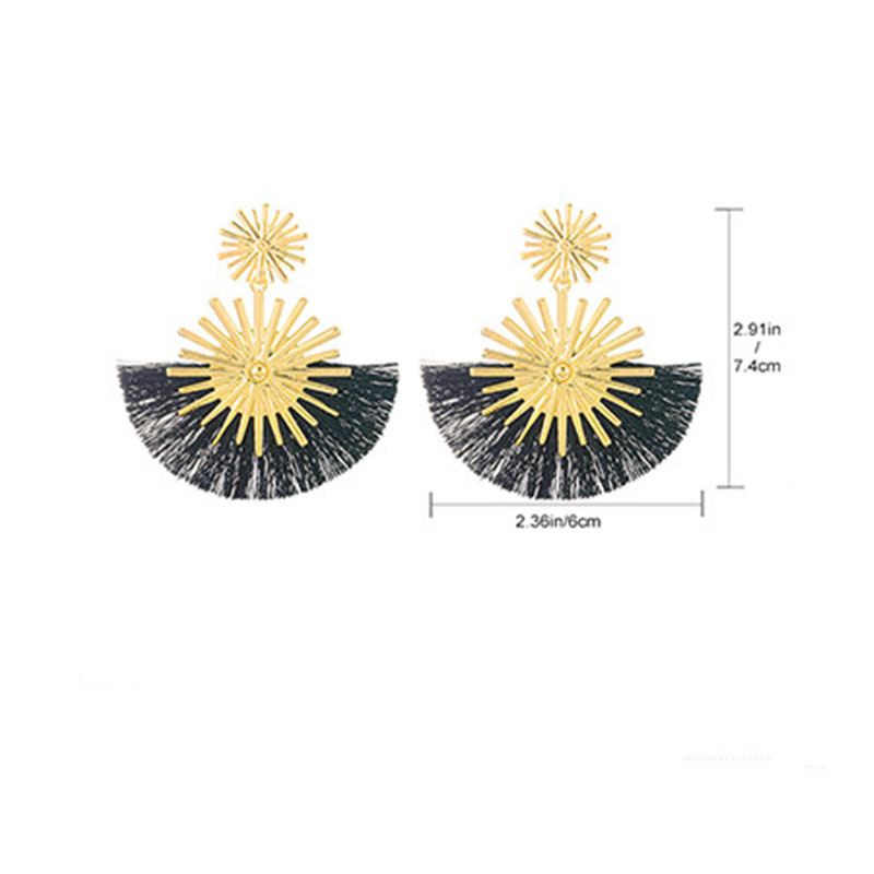 1 Pair Vintage Style Streetwear Sector Water Droplets Flower Tassel Inlay Metal Copper Pearl 18k Gold Plated Gold Plated Drop Earrings display picture 17