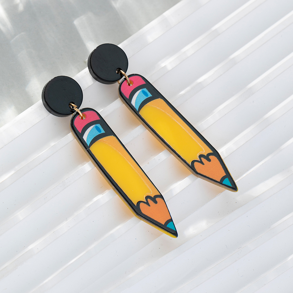 Korean Style Pencil Arylic Women's Drop Earrings display picture 3