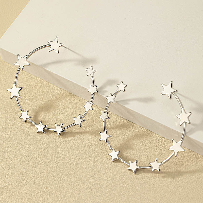 1 Pair Modern Style Star Alloy Ear Studs display picture 4