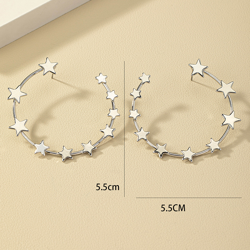 1 Pair Modern Style Star Alloy Ear Studs display picture 8
