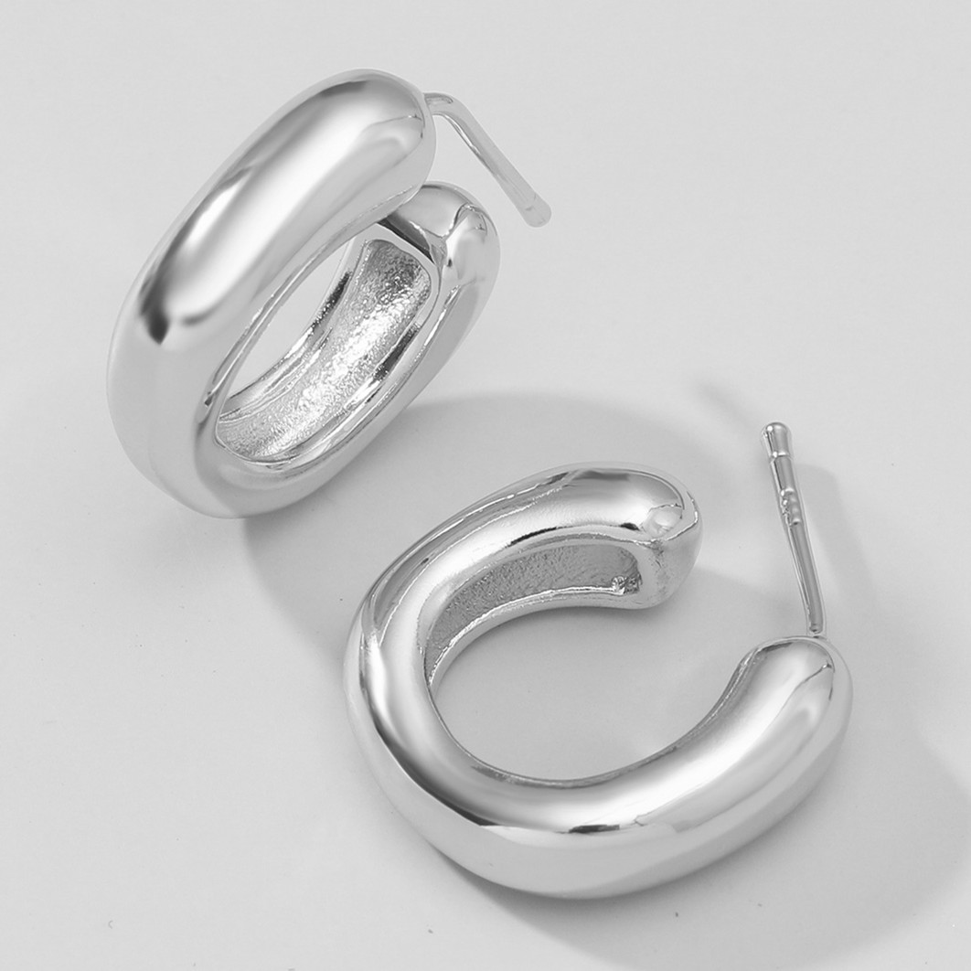1 Pair Elegant U Shape Titanium Steel Ear Studs display picture 3