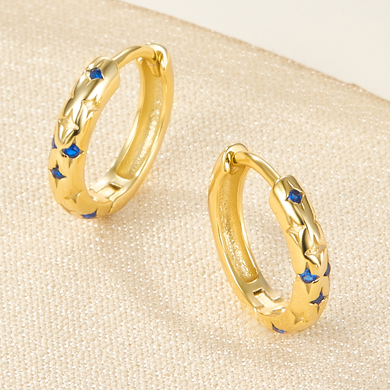 1 Pair Luxurious Simple Style Round Plating Inlay Sterling Silver Zircon 18k Gold Plated White Gold Plated Hoop Earrings display picture 2