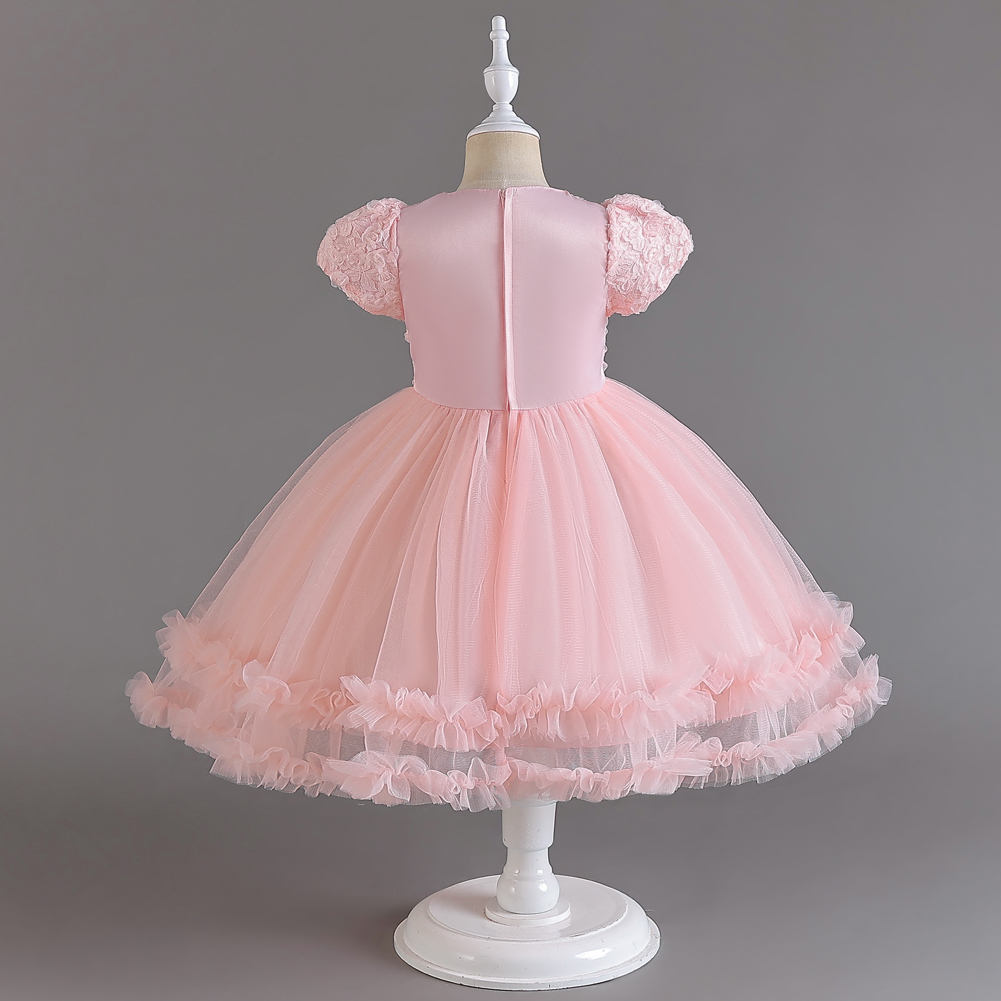 Elegant Princess Solid Color Polyester Girls Dresses display picture 9