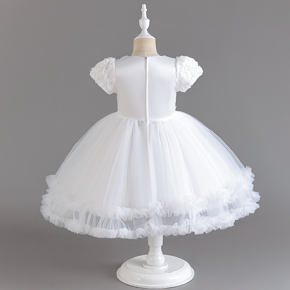 Elegant Princess Solid Color Polyester Girls Dresses display picture 5