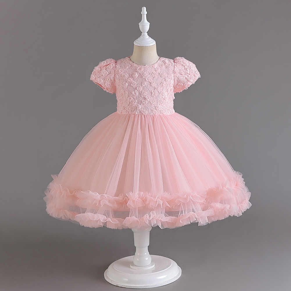 Elegant Princess Solid Color Polyester Girls Dresses display picture 1