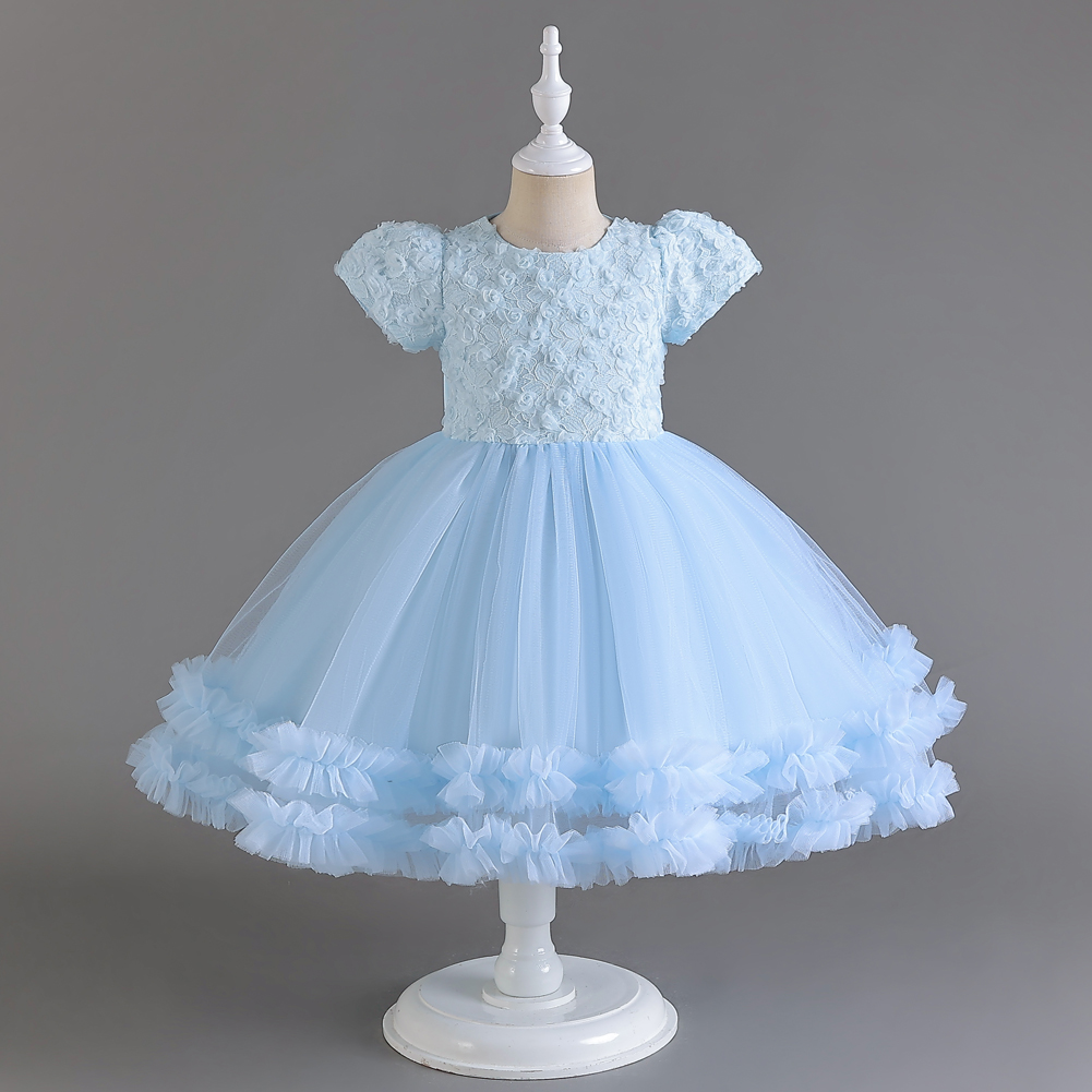 Elegant Princess Solid Color Polyester Girls Dresses display picture 6
