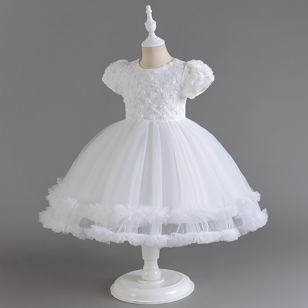 Elegant Princess Solid Color Polyester Girls Dresses display picture 4