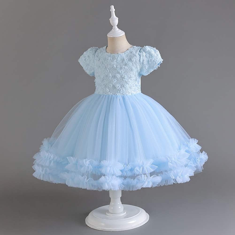 Elegant Princess Solid Color Polyester Girls Dresses display picture 7