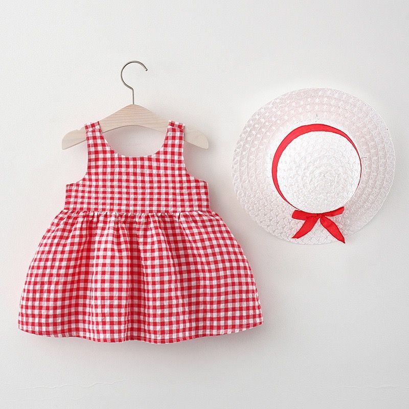 Casual Princess Pastoral Plaid Cotton Girls Dresses display picture 11