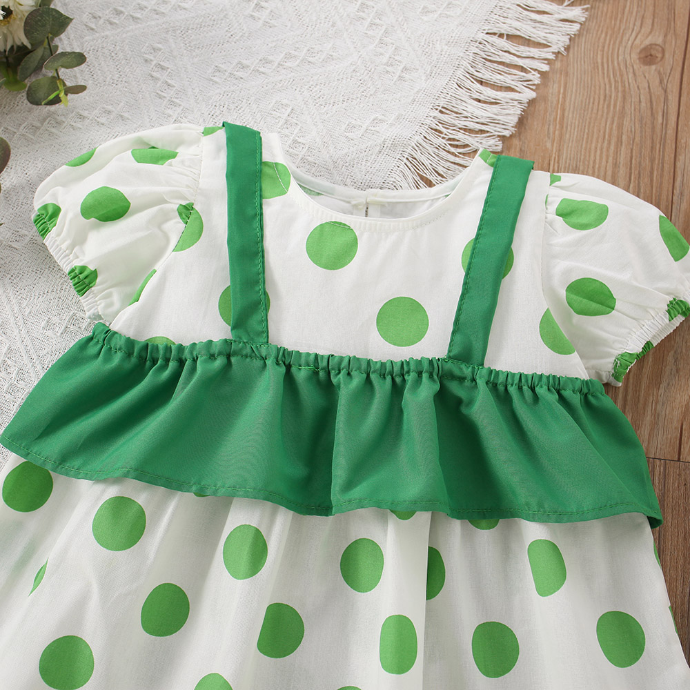 Casual Pastoral Polka Dots Cotton Girls Dresses display picture 10