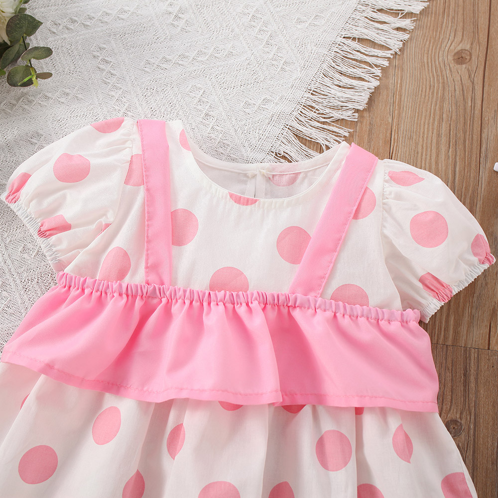 Casual Pastoral Polka Dots Cotton Girls Dresses display picture 15