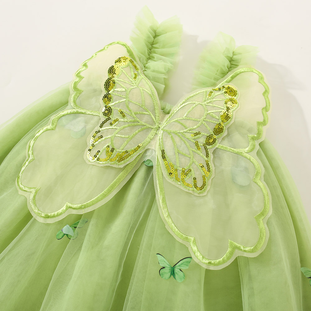 Princess Pastoral Butterfly Cotton Girls Dresses display picture 11