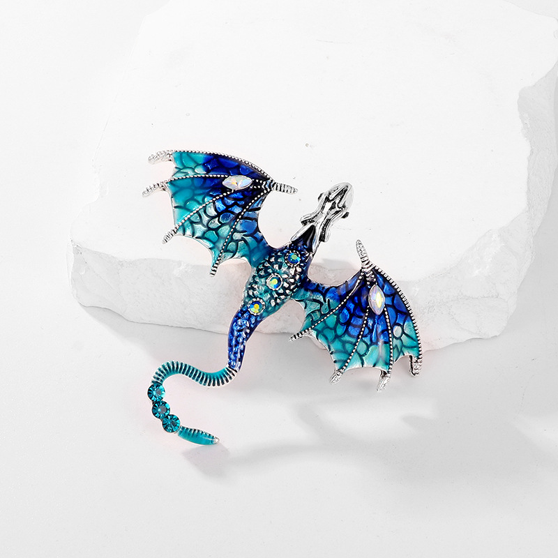 Streetwear Dragon Alloy Inlay Rhinestones Unisex Brooches display picture 7