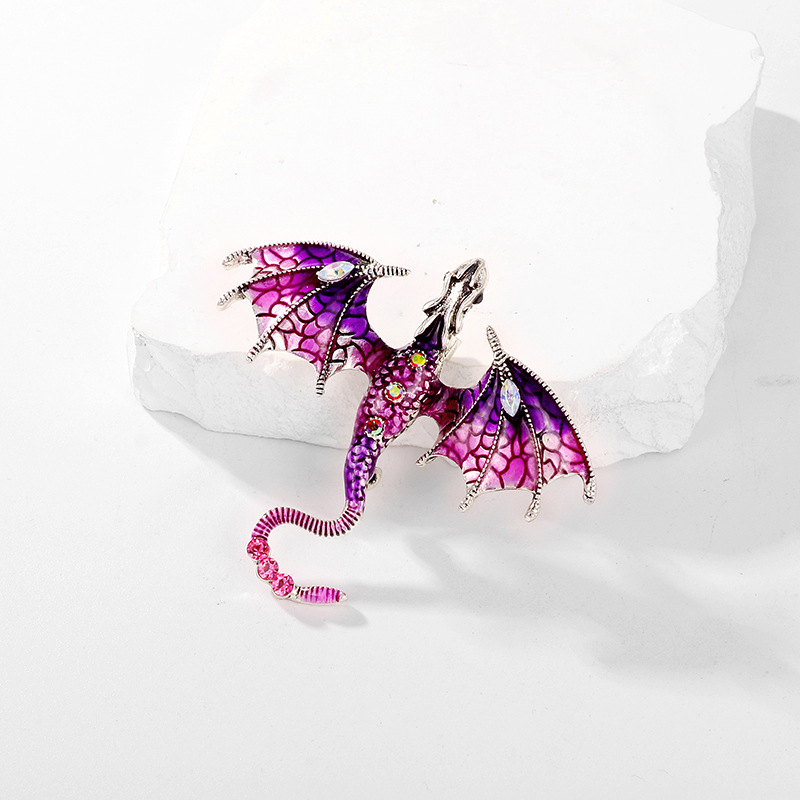 Streetwear Dragon Alloy Inlay Rhinestones Unisex Brooches display picture 5