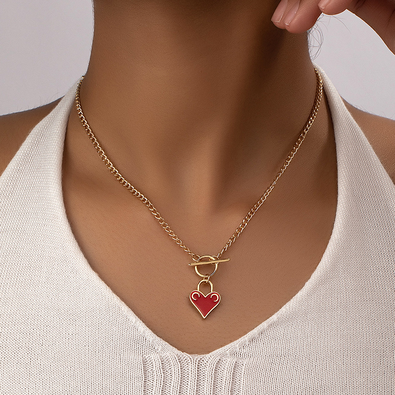 Modern Style Heart Shape Alloy Plating Women's Pendant Necklace display picture 1