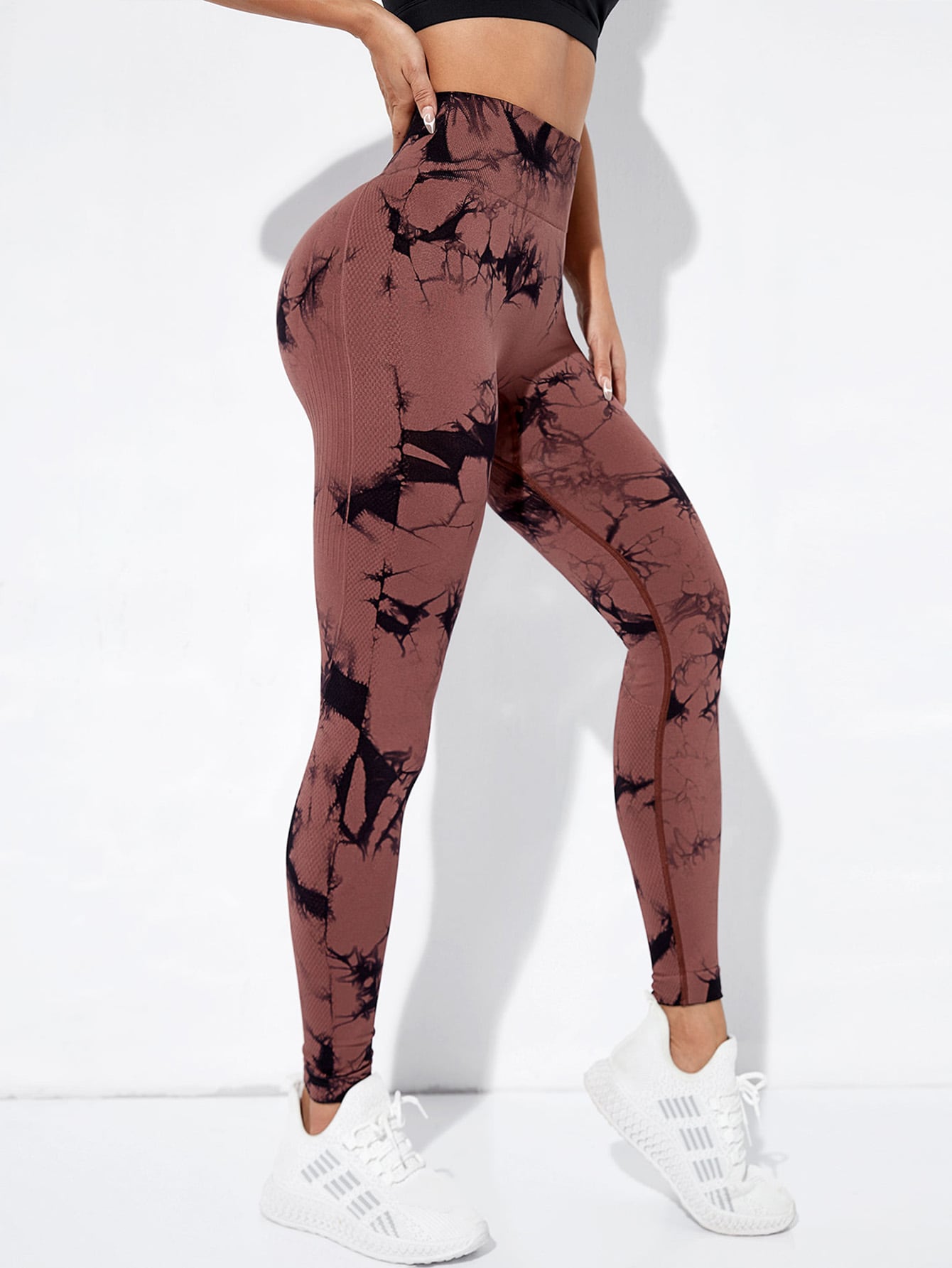 Women's Casual Classic Style Sports Tie Dye Nylon Spandex Active Bottoms Leggings Skinny Pants Sweatpants display picture 2
