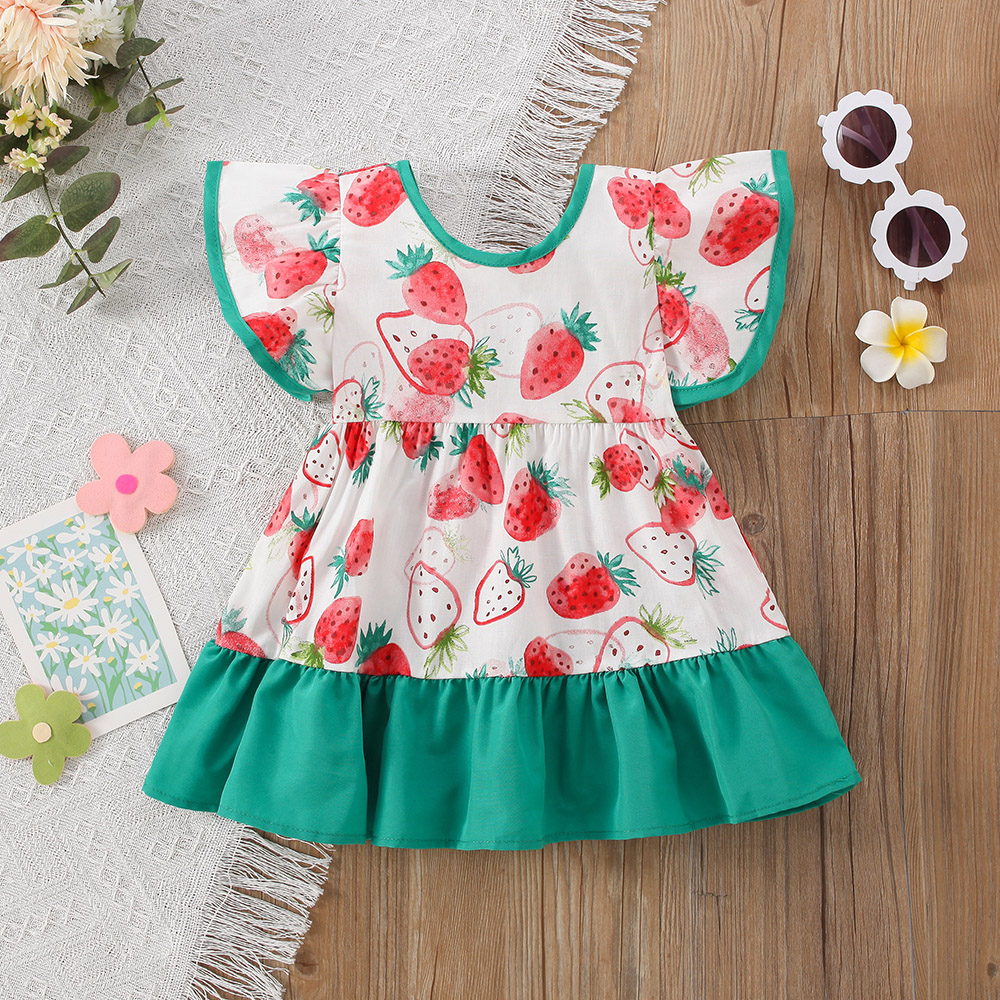 Casual Princess Pastoral Fruit Cotton Girls Dresses display picture 4