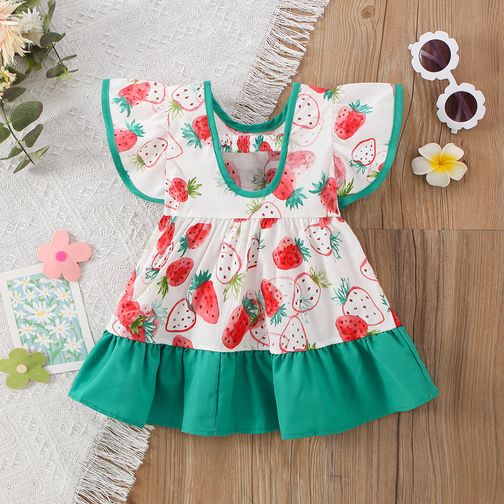 Casual Princess Pastoral Fruit Cotton Girls Dresses display picture 2