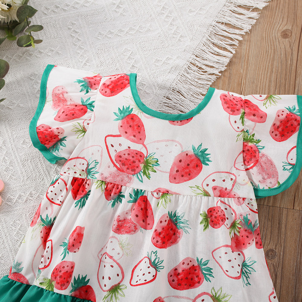 Casual Princess Pastoral Fruit Cotton Girls Dresses display picture 11