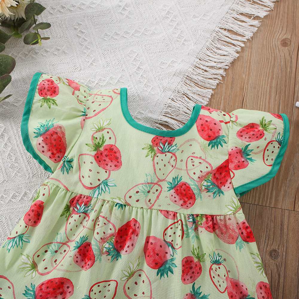 Casual Princess Pastoral Fruit Cotton Girls Dresses display picture 16