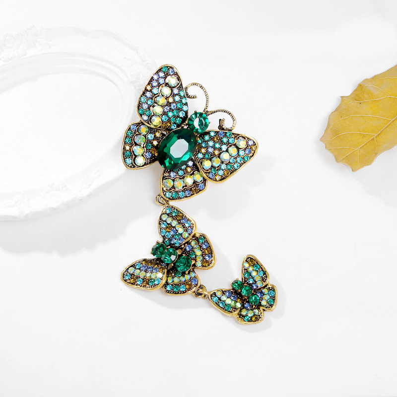 Señora Mariposa Aleación Embutido Diamantes De Imitación Vidrio Unisexo Broches display picture 5