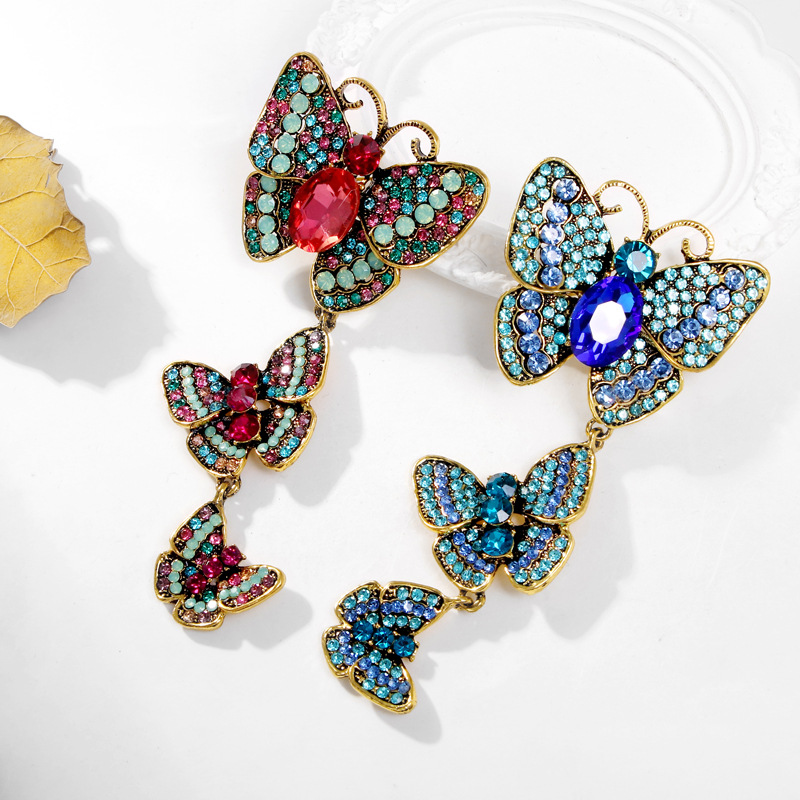 Señora Mariposa Aleación Embutido Diamantes De Imitación Vidrio Unisexo Broches display picture 4