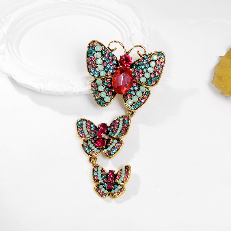 Lady Butterfly Alloy Inlay Rhinestones Glass Unisex Brooches display picture 8