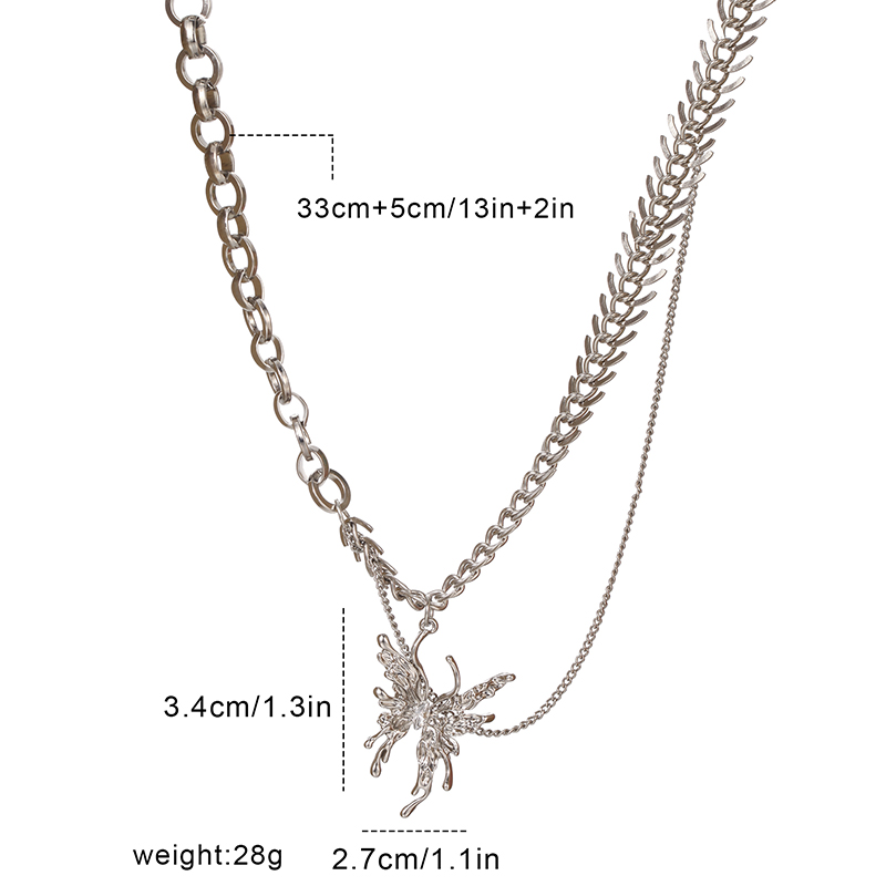 Hip-hop Punk Cool Style Butterfly Alloy Women's Pendant Necklace display picture 1