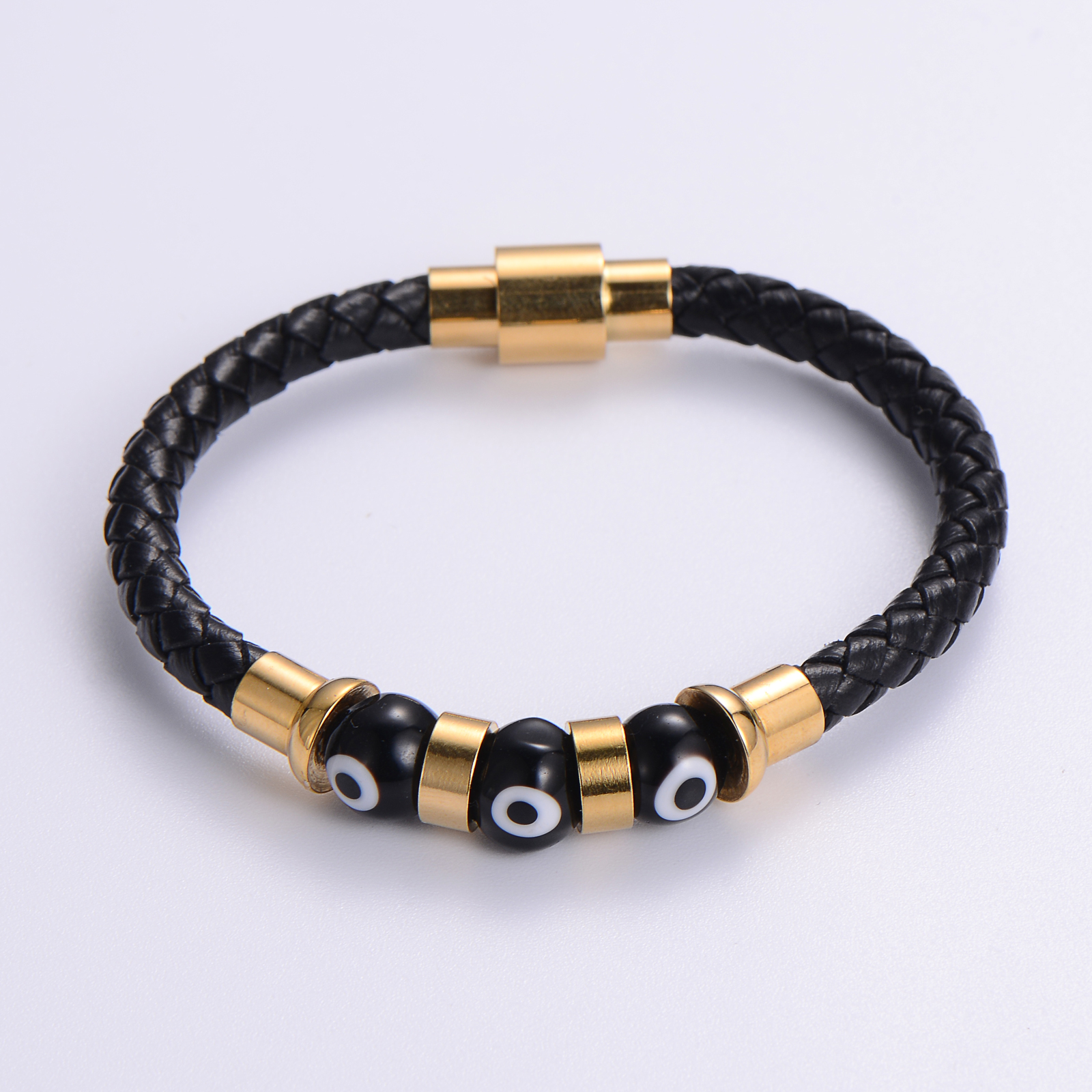 Streetwear Eye 304 Stainless Steel 18K Gold Plated No Inlaid Bracelets In Bulk display picture 5