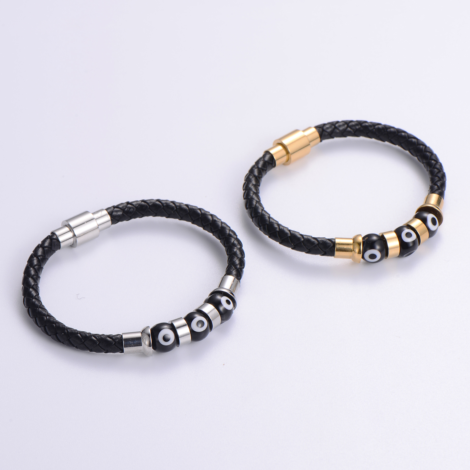 Streetwear Eye 304 Stainless Steel 18K Gold Plated No Inlaid Bracelets In Bulk display picture 2