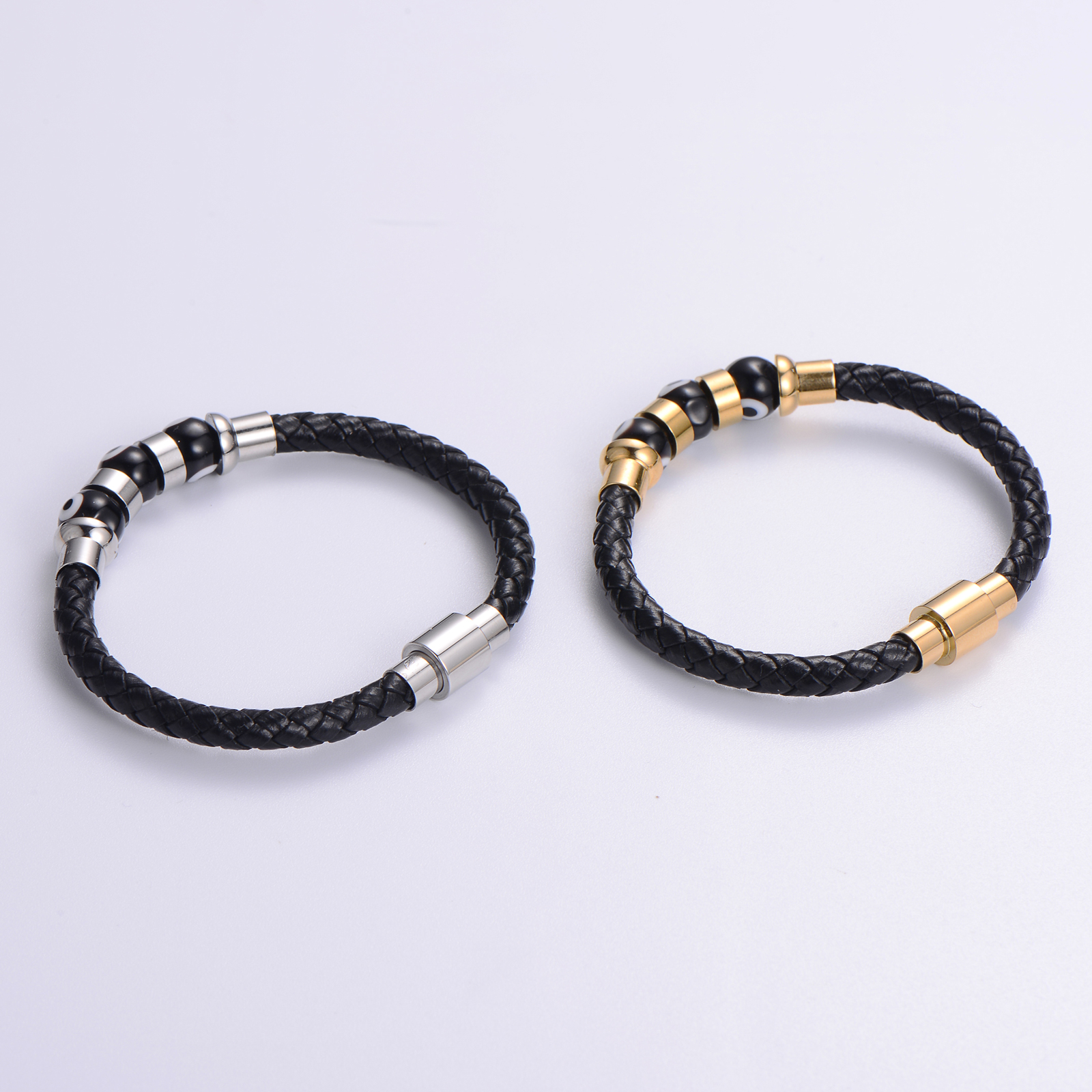 Streetwear Eye 304 Stainless Steel 18K Gold Plated No Inlaid Bracelets In Bulk display picture 4