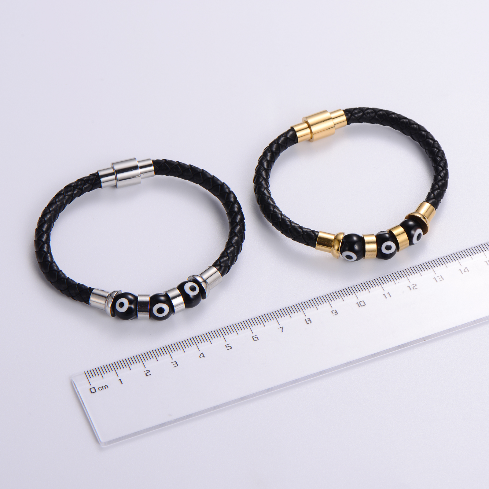 Streetwear Eye 304 Stainless Steel 18K Gold Plated No Inlaid Bracelets In Bulk display picture 6