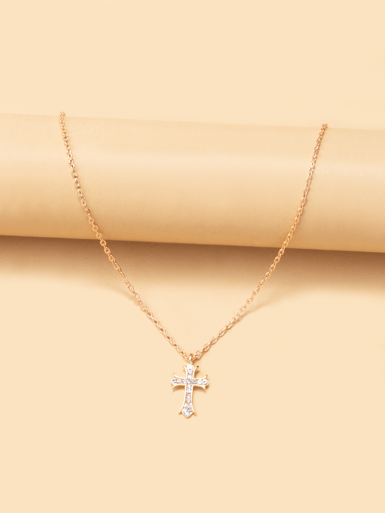 Ig Style Simple Style Cross Heart Shape Snake Alloy Plating Inlay Rhinestones Gold Plated Silver Plated Women's Necklace display picture 6